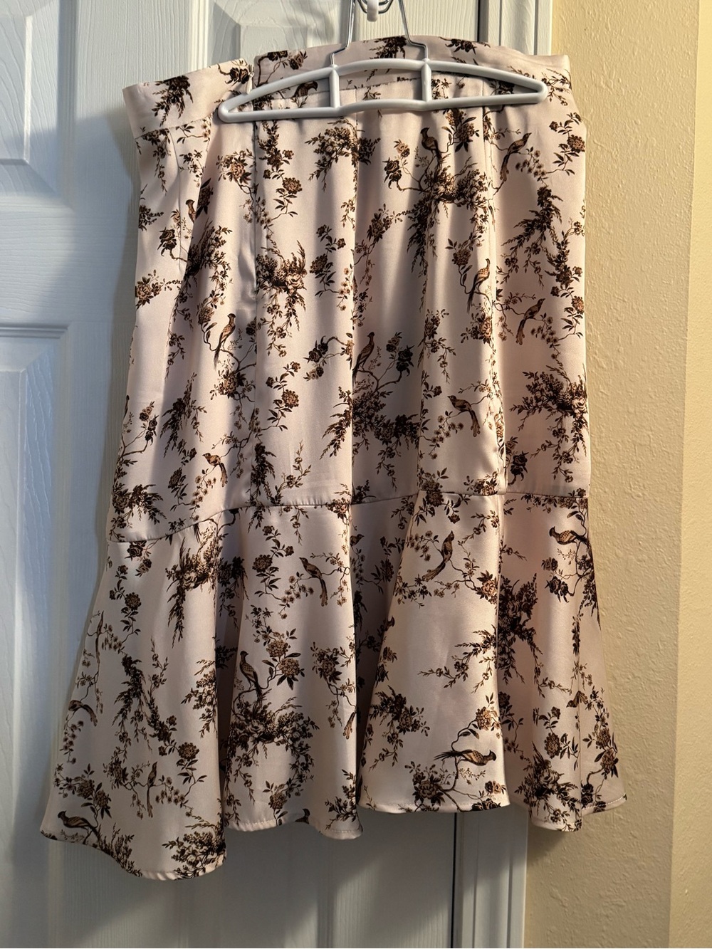 NWOT Cream, Floral Print Antonio Melani A-Line Skirt - Size 10